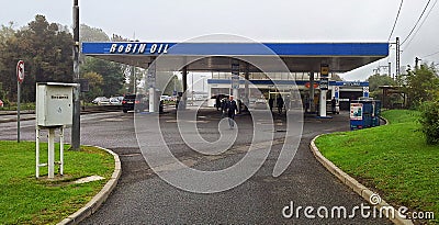 Robin Oil petrol station in Czech Editorial Stock Photo